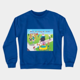 My Teacher Hilda - children playing Crewneck Sweatshirt